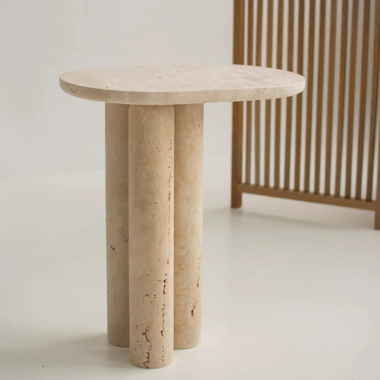 Table d'appoint en travertin Eco Design Lifestyle